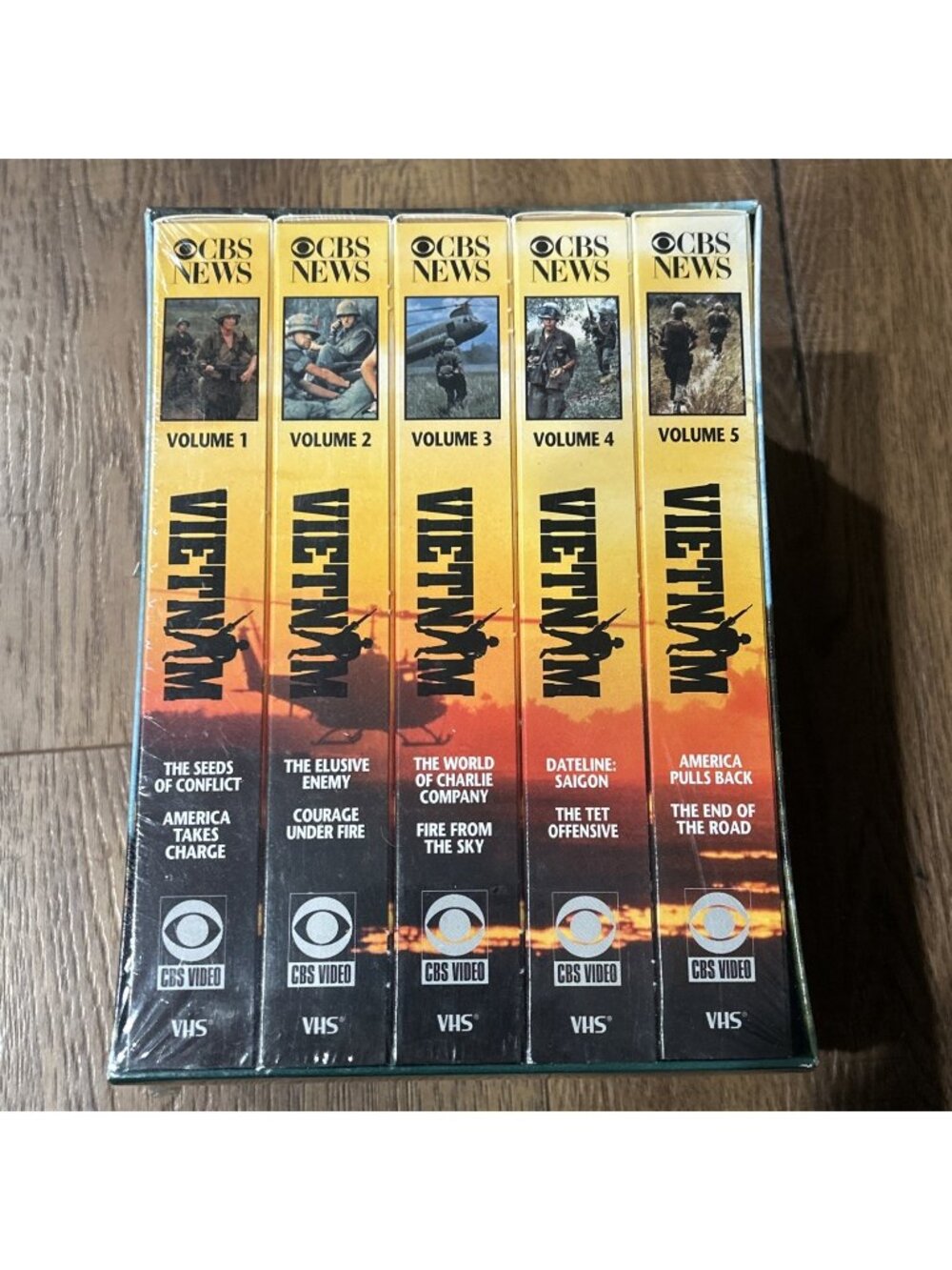 VIETNAM Box Set VHS Vol 1-5 CBS News Walter Cronkite B&W/Color 10 Hrs NEW Sealed
